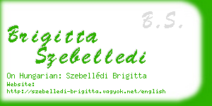 brigitta szebelledi business card