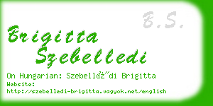 brigitta szebelledi business card